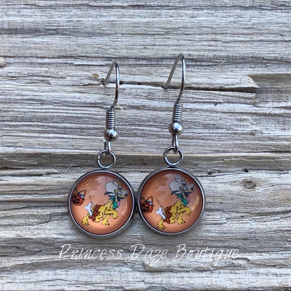 Pluto Halloween Dangle Earrings‎ - Picture 1 of 1